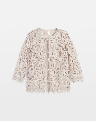 ジャケット・アウター LACE COMBI HALF SLEEVE JACKET SHIRT 1989553C5-1__60697-482286.jpg?